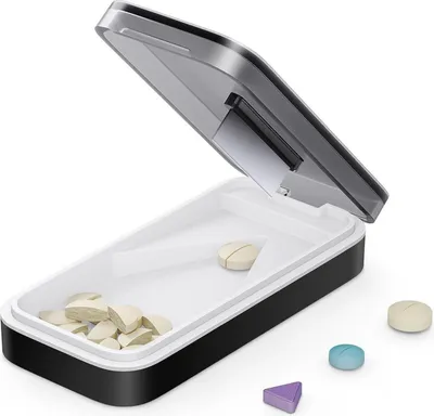 Image de Diviseur de comprimés pour une découpe précise Support en forme de V Lame en acier inoxydable sans BPA