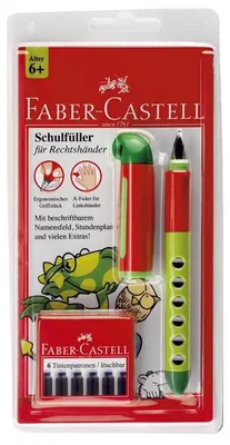 Produktbild von Faber-Castell 149802, Blau, Kartuschenfüllsystem, Blau, Rundspitze, Iridiumstahl, Rechtshändig