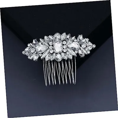 Produktbild von 2 Stück Kristall Braut Haar Haarspange Kamm Diamant Haarspangen Kamm Braut Glas Pferdeauge Haarnadel Dekorieren Perlen Haar Hoch Diamant Strass Hochzeit Kämme Retro