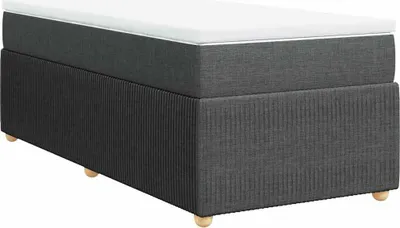 Produktbild von vidaXL Boxspringbett mit Matratze Dunkelgrau 90x200 cm Stoff