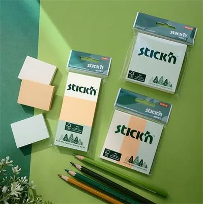 Image de Bloc autocollantStick'n Hopax, 38x51 mm, mélange de pastels, 3x100 feuilles