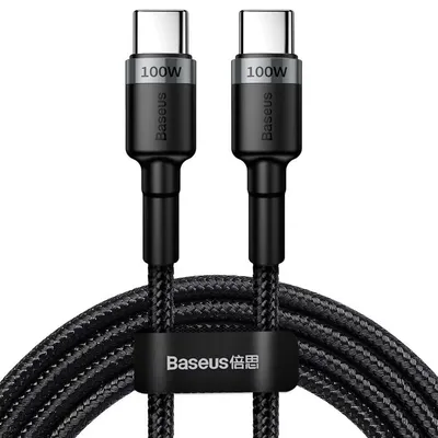 Produktbild von Baseus Cafule, 2 m, USB C, USB C, USB 2.0, 0,48 Gbit/s, Schwarz