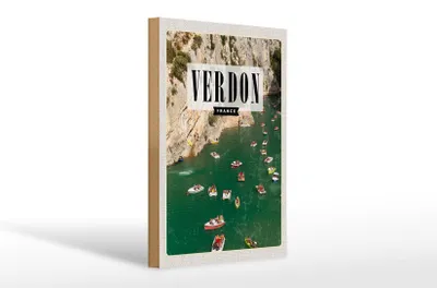 Produktbild von Holzschild Reise 20x30cm Verdon France Verdonschlucht Meer