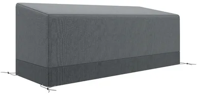 Immagine prodotto di Copertura per mobili da giardino, tessuto Oxford 600D | Colore: Grigio chiaro | Dimensioni: 190,5 x 72 x 76 cm