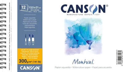 Obrázok produktu pre CANSON C200807156 Akvarelový blok CANSON "Montval", 135 x 210 mm, 300 g/m2
