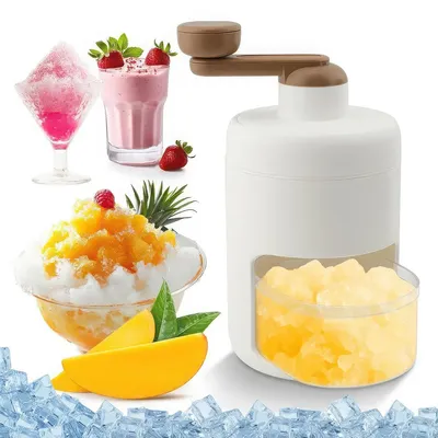 Produktbild von Manuelle Eismaschine Eiscrusher, Hand Eisraspel ohne Strom, für Crushed Ice & Slush Eis, robust & tragbar für Küche, Party & Sommer