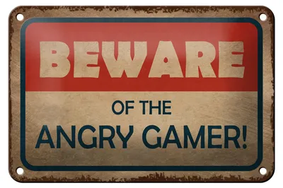 Produktbild von Blechschild Hinweis 18x12cm of the angry gamer