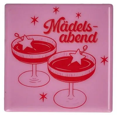 Produktbild von Gift Company Love Tiles Untersetzer Mädelsabend rosa 11x11cm