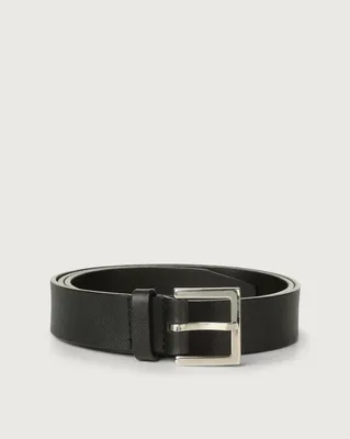 Image de Ceintures pour homme Orciani, modèle U07295, en cuir saffiano noir