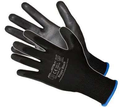 Produktbild von 6 Paar Arbeitshandschuhe Feinstrickhandschuh für Montagearbeiten mit Polyurethan Beschichtung Mechanikerhandschuhe, Heimwerker und Garten, Größe: 9 (L)