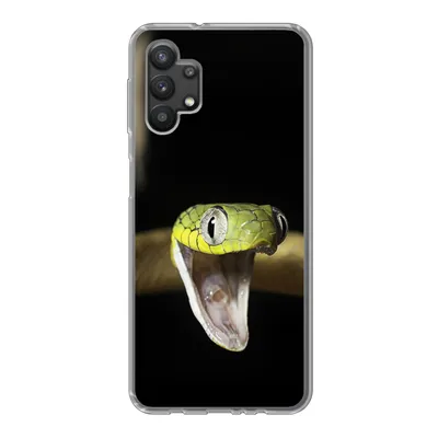 Produktbild von MuchoWow® Handyhülle Schutzhülle Hülle für Samsung Galaxy A32 5G Schlange - Tier - Schwarz Silikon Softcase Handy Hülle - Softcase