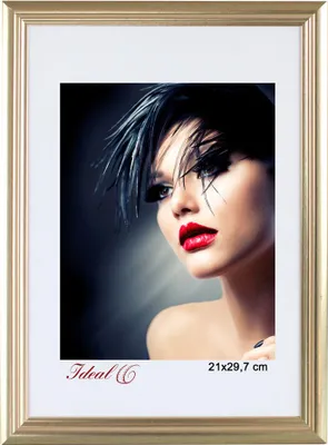 Produktbild von Artos Holz Bilderrahmen Acrylglas Plexi Lifestyle Foto Rahmen Collage Wanddeko Poster - Farbe: Gold | Format: 50x50