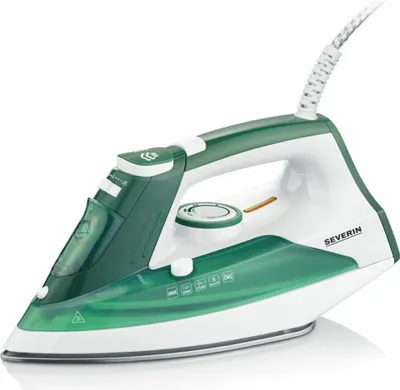Zdjęcie produktu dla Severin BA 3261, Żelazko parowe, Płyta ceramiczna, 1,9 m, 85 g/min, Biały, Zielony, 0,175 l