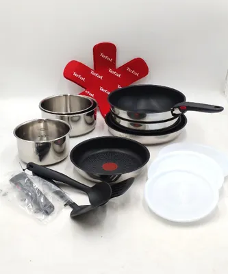 Produktbild von Tefal Ingenio L897SK, Gemischtes Set, Aluminium, Aluminium, Schwarz, Kunststoff, Thermo-Punkt