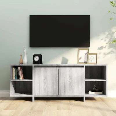 Produktbild von The Living Store TV-Schrank Grau Sonoma 130x35x50 cm Holzwerkstoff