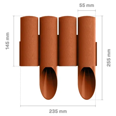 Zdjęcie produktu dla cellfast Palisade Standard ceglasty czerwony 25,5 cm x 2,3 m
