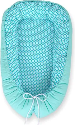 Produktbild von Babykokon, doppelseitig, Laufstall, Pucktuch, Premium BOBONO - Mini-Rosette, mint