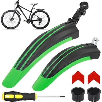 Produktbild von Fahrrad Schutzblech Set Universal MTB Rennrad 24-29 Zoll Schwarz Grün