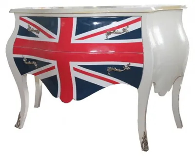 Zdjęcie produktu dla Komoda w stylu barokowym Union Jack styl antyczny 100cm