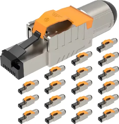 Produktbild von Netzwerkstecker Cat8 Cat8.1 RJ45 Stecker 20 Steckverbinder werkzeuglos geschirmt