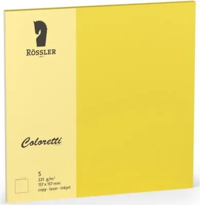 Immagine prodotto di Cartoncino doppio 157x157 colouretti 5 pezzi giallo