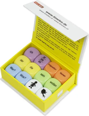 Produktbild von TimeTEX Würfel-Set „Deutsch“ 12-tlg., 20 mm in Box