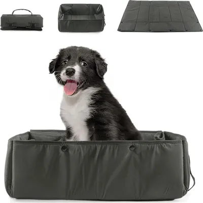 Produktbild von Grosse Haustiermatte fuer Hunde/Katzen, faltbares Hundebett fuer den Aussenbereich, wasserdichte Haustier-Isomatte fuer Picknick, Camping, Reisen, Auto, Haustierzubehoer