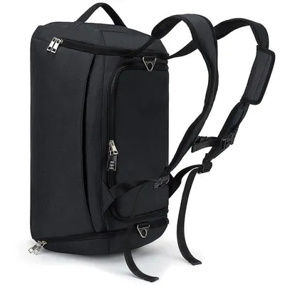 Produktbild von OKWISH Sporttasche Reisetasche mit Schuhfach & Nassfach Trainingstasche Freizeittasche, Schultergurt, für Yoga, Schwimmen, Tourismus, Fitness schwarz