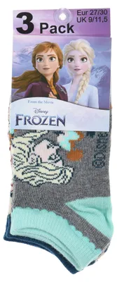 Productafbeelding van Frozen - De Eiskoningin 3 paar sneakersokken, set voor kinderen, maat: 23-26