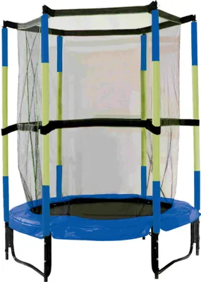Produktbild von Best Sporting Indoor Trampolin Kids I Trampolin Indoor Kinder mit Ø 140 cm I hochwertiges Indoor Trampolin Kinder in blau-grün I stabiles Indoor Kinder-Trampolin