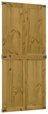 Produktbild von vidaXL Scheunentür Corona Honigbraun 90 x 210 cm Massives Kiefernholz