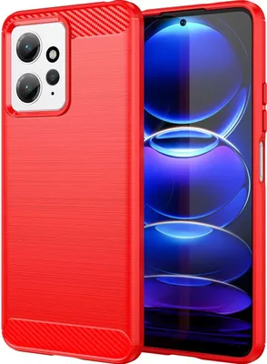 Produktbild von Mobigear Brushed  Xiaomi Redmi Note 12 Hülle Flexibles TPU Backcover - Rot