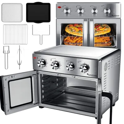 Zdjęcie produktu dla Piekarnik elektryczny TurboTronic rożno frytownica grill 32L 1700w Srebrny