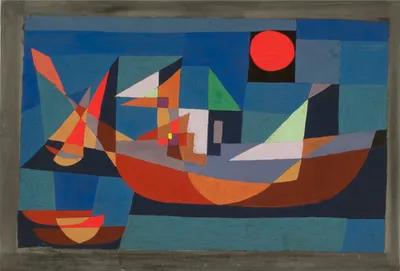 Produktbild von Legendarte - Kunstdruck auf Leinwand - Ruehende Schiffe - Paul Klee - Wanddeko, Canvas cm. 60x90
