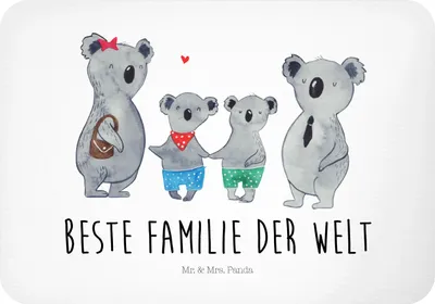 Produktbild von Mr. & Mrs. Panda magnet Koala Familie zwei - Weiß - Geschenk, haftmagnet, whiteboardmagnet, Muttertag, zettelhalter, Notizhalter, Kühlschrankmagnet, Zusammen, Koalabär