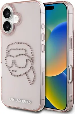 Immagine prodotto di Custodia Karl Lagerfeld Iml Strass Karl Head Do Iphone 16 Różowy