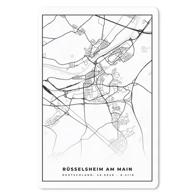 Produktbild von MuchoWow® Mauspad Mousepad Karte - Rüsselsheim am Main - Stadtplan 40x60 cm - Mousepads - Maus Mat - Pad - Mausunterlage - Schreibtisch Accesoire