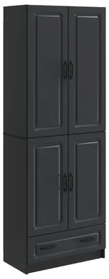 Produktbild von vidaXL Schrankset 2 pcs Schwarz Holzwerkstoff