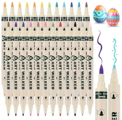 Produktbild von PromoHome® Acrylmarkerset 24 Stück - Doppelspitze für kreative Projekte