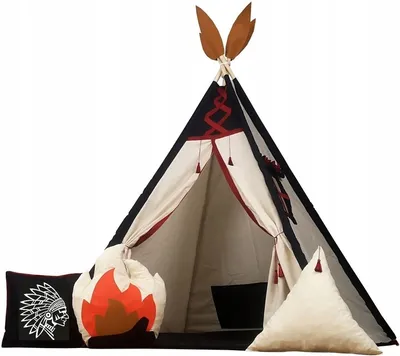Obrázek produktu pro Dětský stan TEEPEE (TÝPÍ) INDIÁN s doplňky - béžový