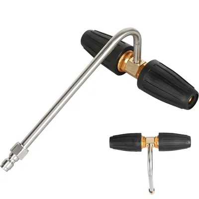 Produktbild von Hochdruckreiniger-Dachrinnenreiniger, Hochdruckreiniger-Zubehör, Aufsatz mit zwei rotierenden Turbodüsen, 1/4 Zoll Schnellanschluss, 4000 PSI