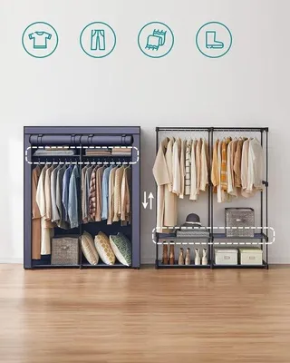 Produktbild von Famanu Kleiderschrank - Garderobenschrank 140 x 43 x 174 cm