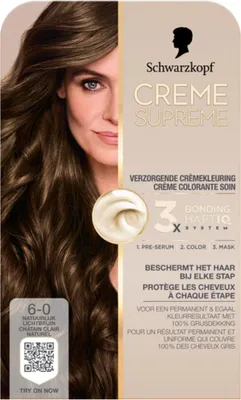 Immagine prodotto di Schwarzkopf - Colore per capelli - Creme Supreme 6-0 - Castano chiaro naturale - 245 g - 1 pezzo