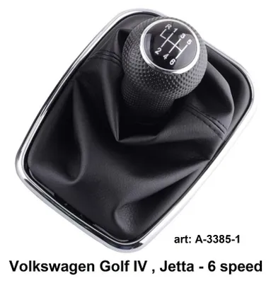 Productafbeelding van Golf 4, 6 versnellingen, versnellingspookknop met manchet - A-3385-1