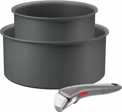 Image de Set De Casseroles Tefal Ingenio Halo 16 / 20 Cm Titane L8019453 Induction