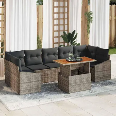 Obrázek produktu pro Maison Exclusive – Sada venkovního nábytku, 8 kusů, šedá barva