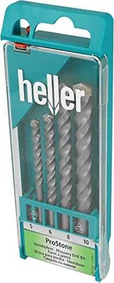Produktbild von Heller Steinbohrersatz 4-teilig 5,6,8,10mm mit Rundschaft vierspiralige Förderwendel - 17744