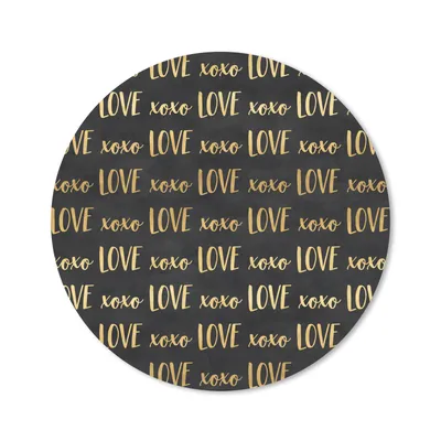 Produktbild von MuchoWow® Mauspad Mousepad Muster - Liebe - Gold - Schwarz 40x40 cm - Mousepads - Maus Mat - Pad - Mausunterlage - Schreibtisch Accessoires