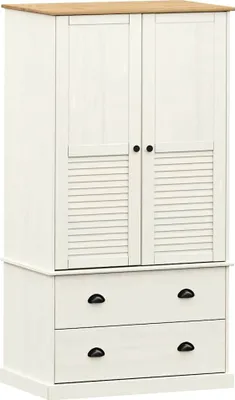 Obrázok produktu pre vidaXL Šatníková skriňa VIGO biela 90x55x170 cm z masívneho borovicového dreva