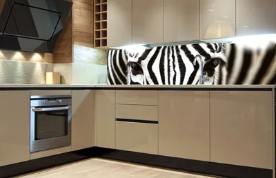 Produktbild von Küchenrückwand Folie selbstklebend ZEBRA 180 x 60 cm - Klebefolie - Dekofolie - Spritzschutz für Küche -